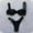 Black, variant on Women's Solid Color Bikini Set Comfortable Swimwear Two Piece Bathing Suit for Beach Pool Vacation Cotton Polyester Fabric Hand Wash Cold