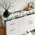 thumbnail image 6 of Black White Spooky Gravestone Pumpkin Ghost Halloween Table Runner, Halloween Holiday Kitchen Dining Table Decoration for Fall Home Decor 13x48 Inch, 6 of 8