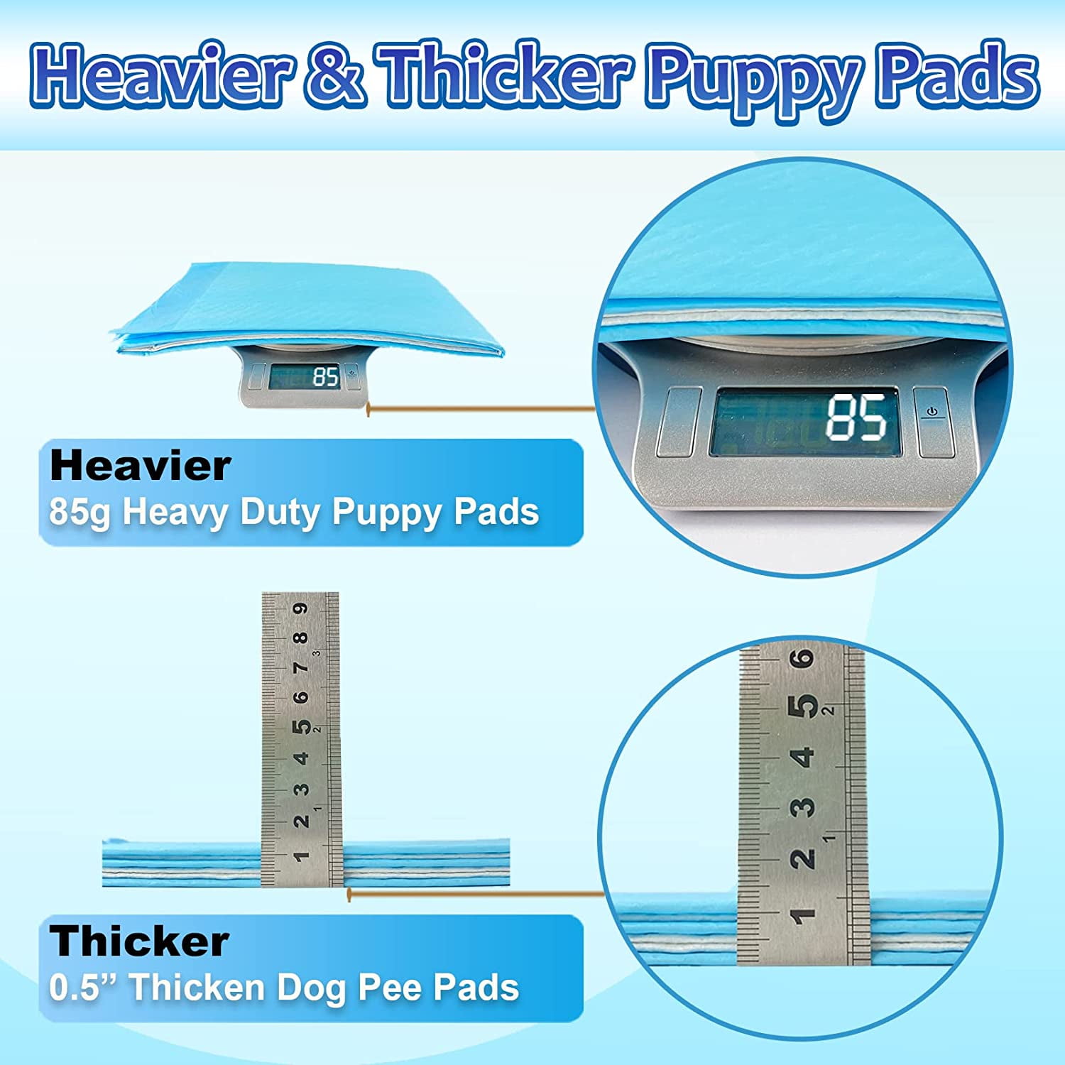 Dog Pee Pads Extra Large, Thicken Absorbent Pee Pads for Dogs, 28"x34" Disposable Urine Bed Pads for Doggy, Potty Pads for Doggie, Thicken XL Puppy Pads, Piddle Pads X-Large for Travel