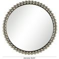 thumbnail image 3 of CosmoLiving by Cosmopolitan 36" x 36" Silver Beaded Wall Mirror, 3 of 13