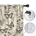 thumbnail image 4 of Blackout Kids Curtains,Beige Butterfly Plant Pattern Childrens Insulated Curtains Set Of 2,Bedroom Essentials,Toddler Room Decor 42"x54", 4 of 5