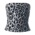 thumbnail image 5 of Womens Casual Tube Tops Leopard Print Sleeveless Strapless Tank Ribbed Fitted Summer Basic Cute Tees 2026, 5 of 8