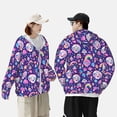 thumbnail image 4 of Daiia Skull mushroom rainbow UPF 50+ Sun Protection Hoodie Jacket Lightweight Long Sleeve Sun Shirt for Women Men with Pocket Hiking Outdoor-Medium, 4 of 7