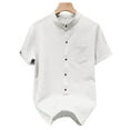 thumbnail image 1 of pstuiky camisetas para hombre, Camisa casual de manga corta para hombre, estilo bolos vintage, estilo playero cubano, con botones, para verano ropa de hombre m, 1 of 4