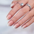 thumbnail image 5 of Square Ombre Press On Nails - Soft Gel Press On Nails Short with Nail Glue, Reusable Fake Nails Kit, Vanilla Cream & Mermaid, 5 of 5