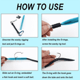 thumbnail image 4 of Wacky Rig Tool with 100 PCS Worm O - Rings, Complete Wacky Ring Tool Kit for Rigging Senko Stick & Other Soft Baits, Essential Wacky Worm Setup Accessories for Fishing（Lake blue）, 4 of 6