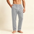 thumbnail image 3 of Athletic Sweatpants for Men Straight Leg Drawstring Lightweight Joggers Elastic Waist Open Bottom Pants with Pockets Fall Fashion Sweatpant Plus Size, 3 of 6