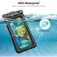 thumbnail image 5 of Waterproof Phone Pouch (2 Pack): Universal waterproof case for iPhone 13/12/11 Pro Max, XS Max, and Samsung Galaxy S10/S9. Underwater dry bag in black., 5 of 6
