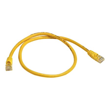 UPC: 0844660034254 | Monoprice – Patch cable – RJ-45 (M) to RJ-45 (M) – 2 ft – UTP – CAT 6 – molded  snagless  stranded – yellow
