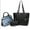 Jean/Black, variant on Women's Handbag 3pcs Set Fashion Tote Bag with Matching Satchel Bag and Wristlet