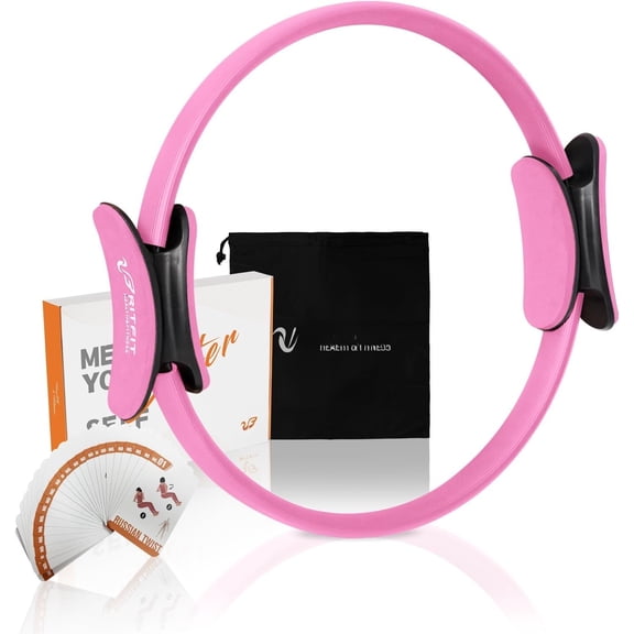 Pilates Ring Circle - 14 Inch Magic Fitness Circle for Toning Inner & Outer , Bonus Workout Guide Included