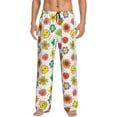 thumbnail image 2 of Kdxio Cartoon Flowers Print Men's Sleep Pajama Pant Lounge Pants with Pockets, 2 of 8