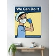 thumbnail image 2 of We Can Do It - Support Health Care Workers -Yellow Poster Wall Art, Modern Wall Decor, 16x24 UNFRAMED, 2 of 3