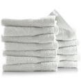 thumbnail image 6 of Clara Clark Bath Towels Set, 100% Cotton Luxury Soft Set of 12 Multipurpose Wash Cloths, White, 6 of 7