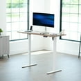 thumbnail image 2 of VIVO Electric 60” x 24” Stand Up Desk | Reclaimed Wood Table Top, White Frame, 2 of 8