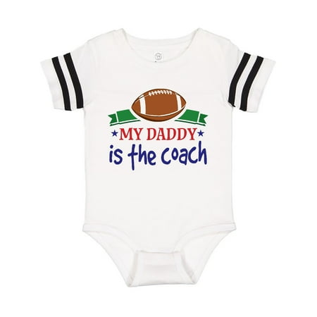 

Inktastic Football Daddy Is The Coach Childs Gift Baby Boy Bodysuit