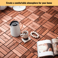 thumbnail image 5 of Jopath 20 Pack Waterproof Interlocking Deck Tiles,12"x12" Plastic Patio Tiles for Indoor Outdoor Use,Patio Floor Decking Tiles for Garden Lawn Porch Poolside Balcony,Brown, 5 of 7