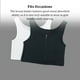thumbnail image 5 of Sonducket Carpeta de pecho plano para mujer, portátil, lavable, transpirable, Color sólido, Flexible, elástico, absorbente de sudor, chaleco, Ropa interior Negro 2XL, 5 of 6