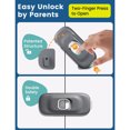 thumbnail image 4 of Child Proof Refrigerator Lock, 2 Pack Fridge Locks for Kids with Sticky Adhesive Pads, Child Safety Locks for Doors, RV Refrigerator, Oven Lock Child Safety Baby Cabinet Locks, 4 of 8