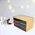 thumbnail image 4 of simhoa Multifunctional Desktop Storage Drawer Toothbrush Box Storage Box for black three layer, 4 of 7