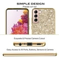 thumbnail image 6 of Compatible with Samsung S22 Case Glitter Shockproof, for Samsung Galaxy S22 Phone Case Bling Sparkly Soft TPU and PC Silicone Shiny Girl Women Thin Protective Cover (Gold), 6 of 14