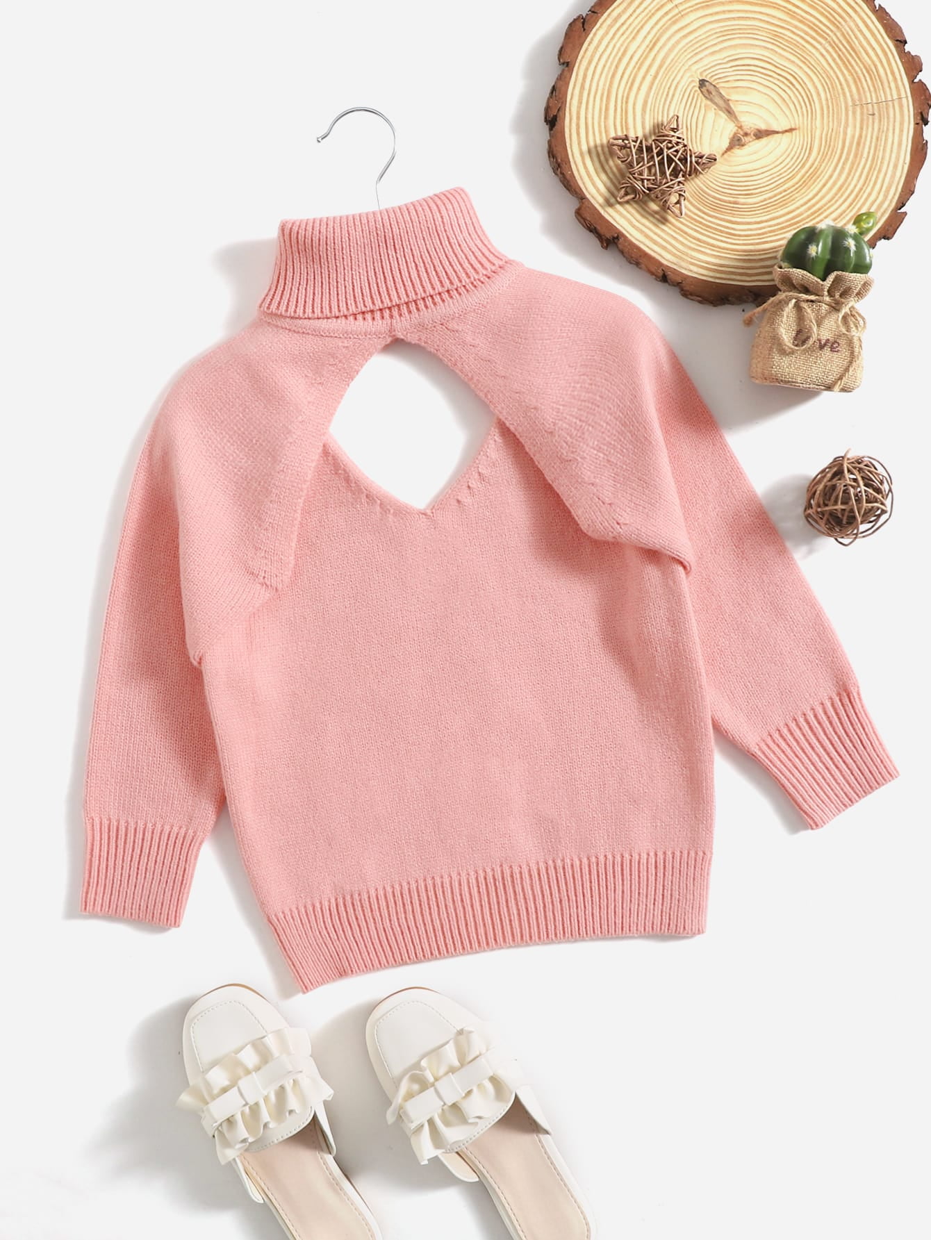 Toddler Girls Solid Knit Top Shrug 