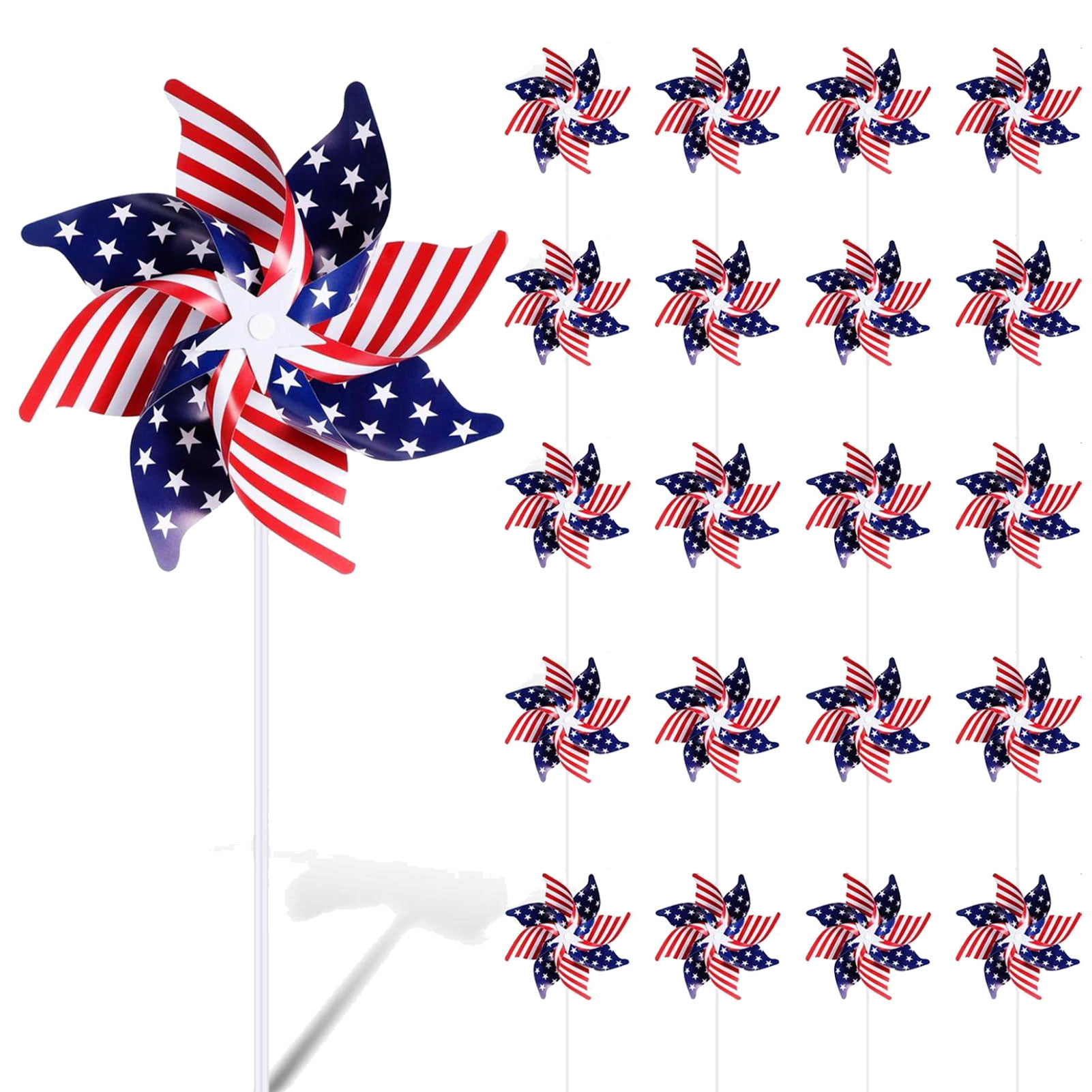 Pinwheels Patriotic Red White Blue Party Outdoor Decor 4th July Garden Patio New 