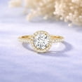 thumbnail image 3 of Rosec Jewels IGI Certified Lab Grown Diamond Engagement Ring with Halo - 1 Carat - E-VS1 Quality - Jewelry for Special Person, 14K Yellow Gold, US 9.00, 3 of 8