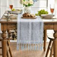 thumbnail image 1 of Camino de mesa con borlas estilo boho campestre, decoración de mesa para fiesta 35 x 160 cm, 1 of 5