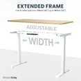 thumbnail image 3 of MotionGrey - Bureau Assis-Debout à Double Moteur avec 4 Réglages de Mémoire, Table d'Ordinateur Réglable Assis-Debout pour la Maison, le Bureau et le Jeu - Dessus Chêne Brun 65 Pouces x 24 Pouces Cadre Blanc, 3 of 9