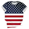 thumbnail image 5 of VerPetridure 4th of July Shirts for Women Funny Short Sleeve Crew Neck Blouse Patriotic American Flag T Shirt, 5 of 5