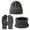 Grey, variant on MEICHEN Winter Beanie Hat Scarf Gloves for Women Knit Hat Touchscreen Gloves Knited Neck Scarf Christmas for Women Winter Warmer Set