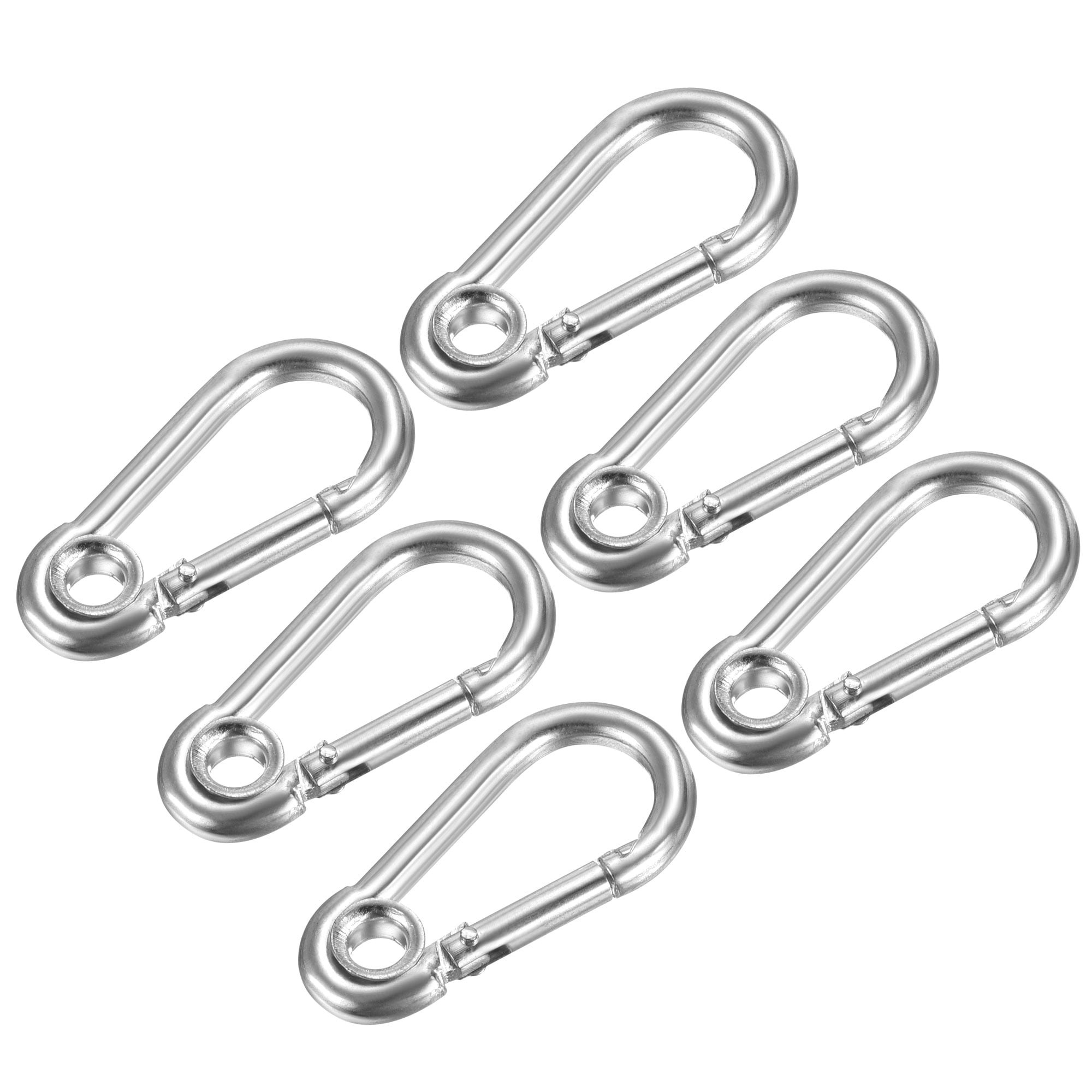 Uxcell Spring Snap Hook Plane Type Snap Circular End, Carbon Steel