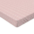 thumbnail image 4 of Ambesonne Geometric Fitted Sheet, Abstract Stripes Dots Art, Twin Size, Pale Pink White and Mauve, 4 of 5