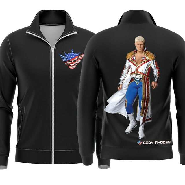 2023 Spring and Autumn New 3D Printing Cody Rhodes Sports Jacket Coat Comfortable and Breathable Wrestling Zipper Top FWZ