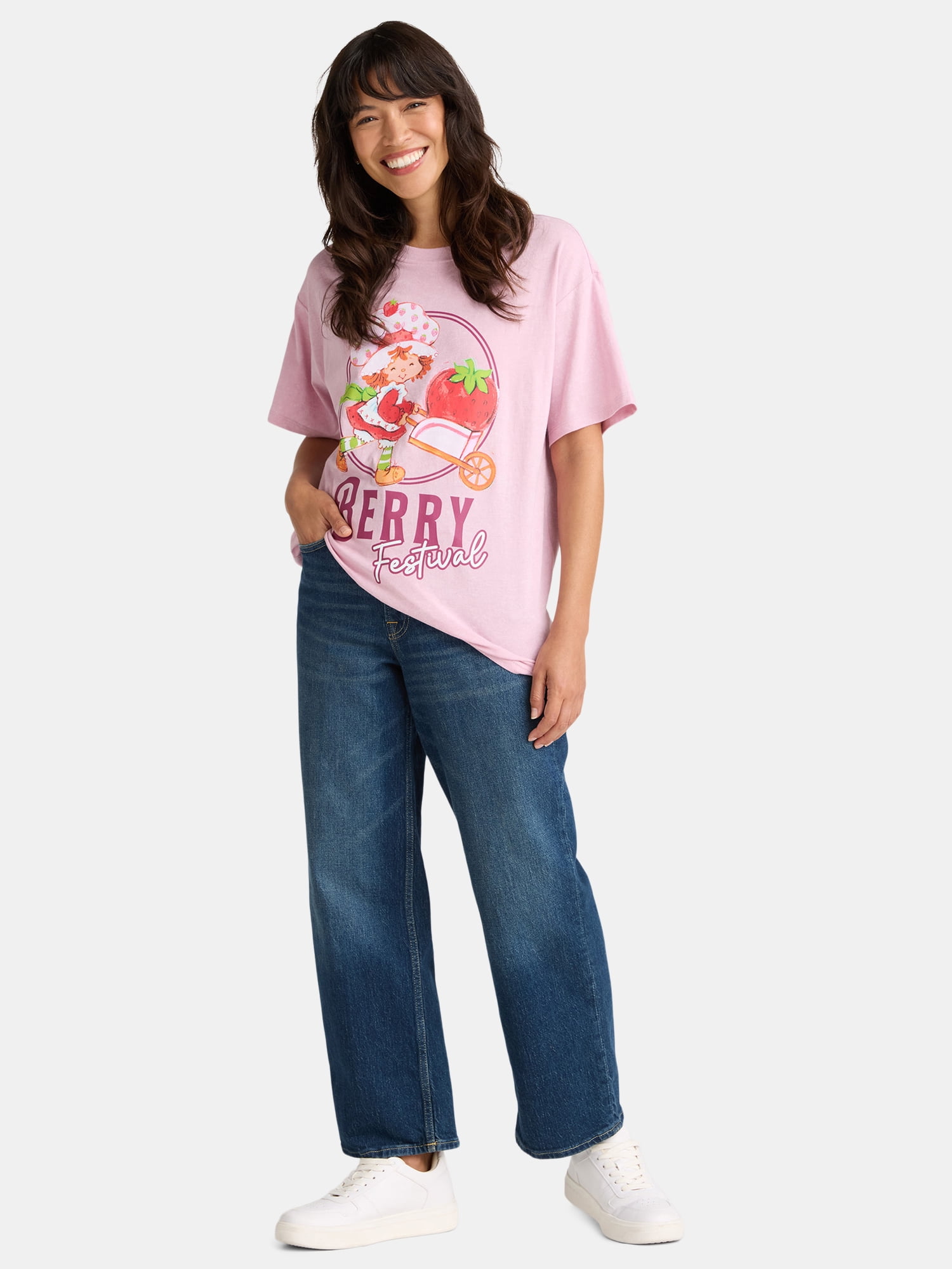 Strawberry Shortcake Women's Graphic Tee with Short Sleeves, Sizes XXS-XXL