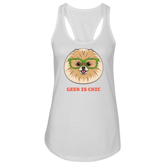 Spitz Dog With Glasses Tank Women -Image by Shutterstock, Female Small