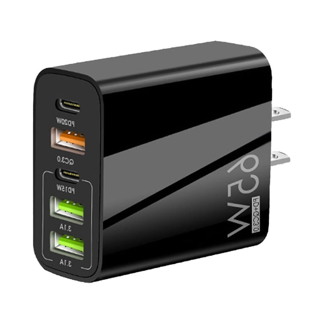 pitrice 65W PD Charger USB Smartphone Charging Adapter with Type-C PD+3USB Cell Phone Chargers & Power Adapters