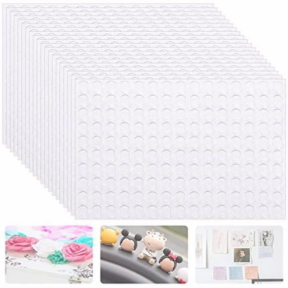Matsuzay 20 hojas acrílicas de doble cara, cintas de puntos para álbum de recortes, sobre de invitación, pegatinas redondas extraíbles, Almacenamiento y organización del hogar