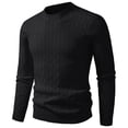thumbnail image 5 of Smsaxvxz Men's Knit Sweater Slim Fit Crew Neck Long Sleeve Lightweight Pullover Tops Casual Fall Winter Clothing 2026 Black 2XL, 5 of 6