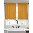 thumbnail image 4 of Sheer Curtains 45 Inches Long, Pure Turmeric Light Filtering Window Curtains for Living Room/Bedroom, Simple Solid Color Rod Pocket Voile Sheer Curtain Drapes, 52"W x 45"L, 2 Panels, 4 of 8