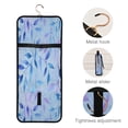 thumbnail image 4 of 3-Piece Travel Toiletry Bag Set, Hanging Wash Bag with Makeup Bag & Brush Case,Waterproof Cosmetic Organizer for Travel, Gym & Home Soft Blue Watercolor Foliage, 4 of 10