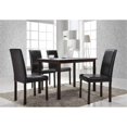 thumbnail image 2 of Pemberly Row 5 Piece Faux Leather Dining Set in Dark Brown, 2 of 2