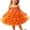 Orange, variant on HaCpiu Little One Halloween Orange Dress Cute 3D Plush Pumpkin Smocked Elastic Bodice Tie Shoulder Layered Mesh Tutu Dress