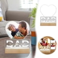 thumbnail image 2 of Desktop Photo Plaque with LED Custom Wood Acrylic Frame for Anniversary Birthday Giving, 2 of 8