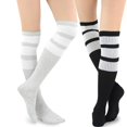 thumbnail image 3 of Teehee Women's Fashion Knee High Socks - 2 Pairs Pack (Dk Stripe), 3 of 3