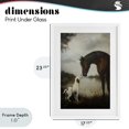 thumbnail image 4 of Stupell Industries Victorian Hound & Horse Companions White Framed Print Under Glass, 17 x 23, by Petals Prints Design, 4 of 8