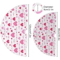thumbnail image 3 of FMSHPON Valentine's Day Romantic PinkRed Love Hearts Xmas Christmas Tree Skirt Stand Mat for Holiday Party Decoration Indoor Outdoor 48 inches, 3 of 6