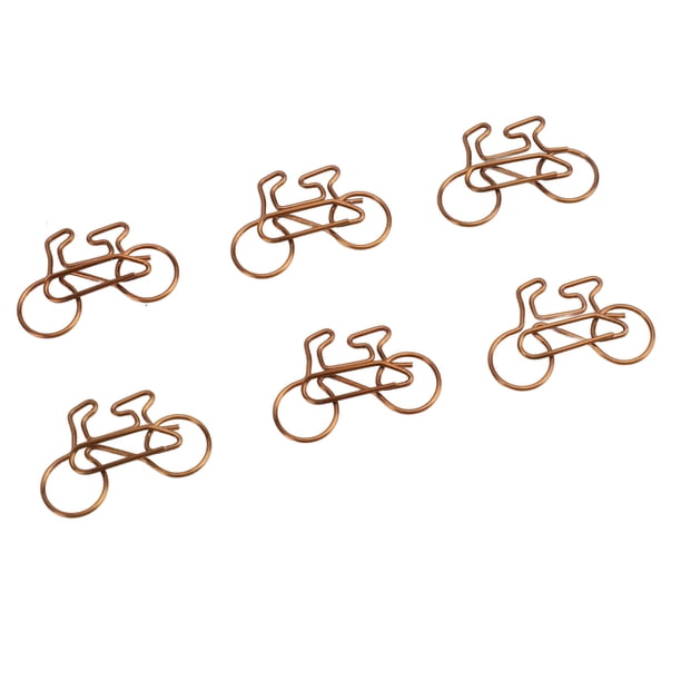 Clips De Papel De Ciclo, Lindos Clips De Papel De Acero Inoxidable De Colores Decorativos Para Cuaderno De Oficina, 100 Unidades
