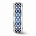 thumbnail image 3 of Edward Mirell Titanium Blue Anodized Brushed & Polished 8mm Band Size: 8; for Adults and Teens; for Women and Men, 3 of 7